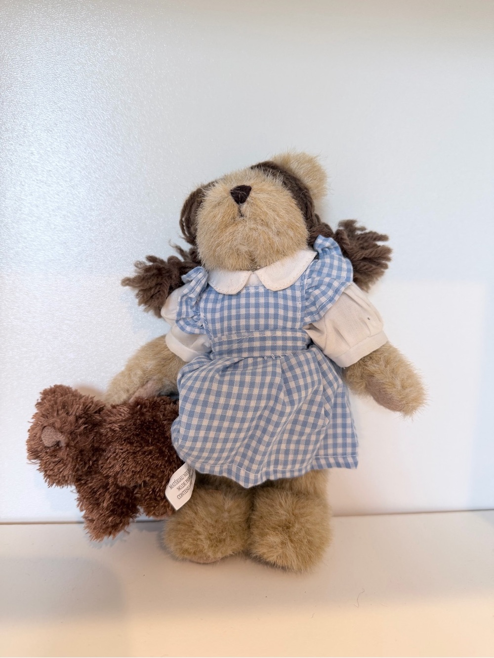 Boyds Bears Dorothy Wizard of Oz Plush Bear Toto Blue Gingham Dress 8”